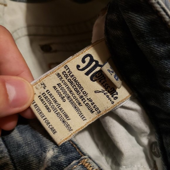 Miss Me Blue Jeans Flare Studs Distressed Denim JP4503 | Women's 28 Pre-owned - Picture 7 of 14